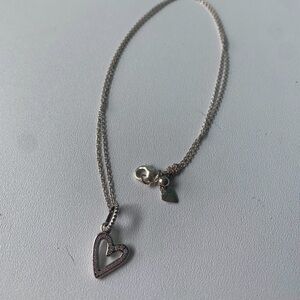 Pandora heart necklace silver